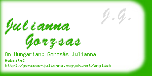 julianna gorzsas business card